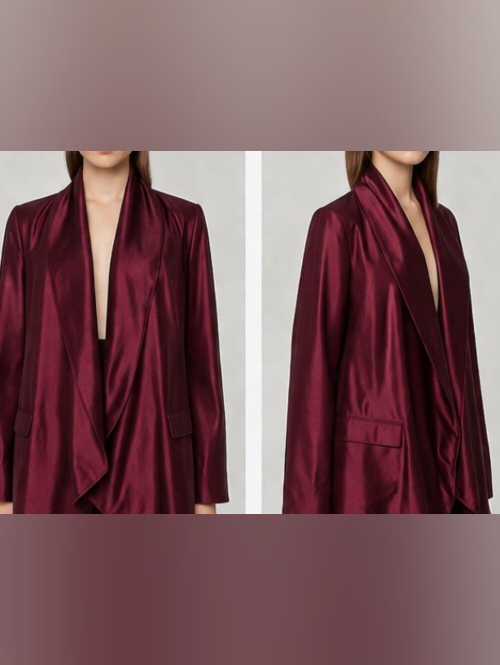 Dolce & Gabbana Deep Burgundy Satin Lining with Tag